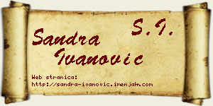 Sandra Ivanović vizit kartica